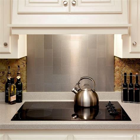 stainless steel kitchen backsplash panel